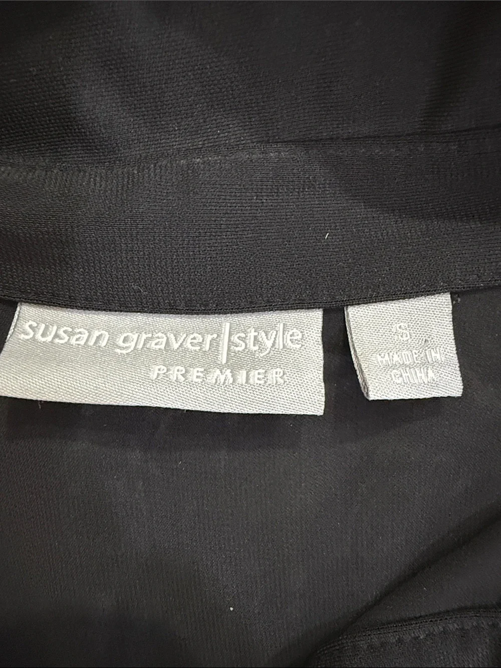 Susan Graver Black Sheer-Sleeve Longline Tunic - Picture 3 of 3
